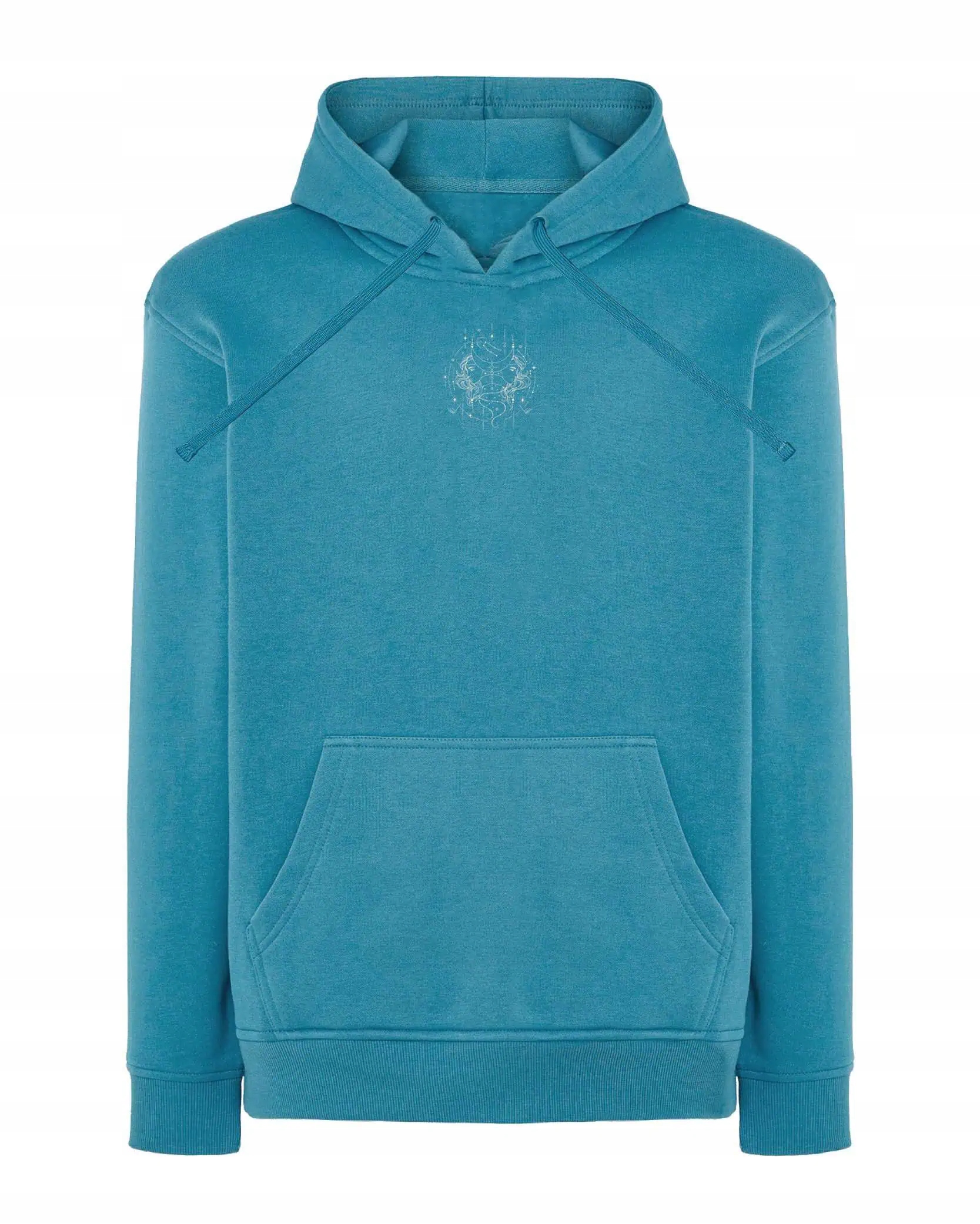 Mikina s kapucí Znamení zvěrokruhu Blíženci Minimalistický styl Modrá XL