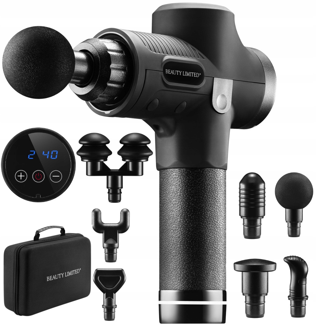 

Masażer pistolet Gun do masażu 7 Końcówek 120W