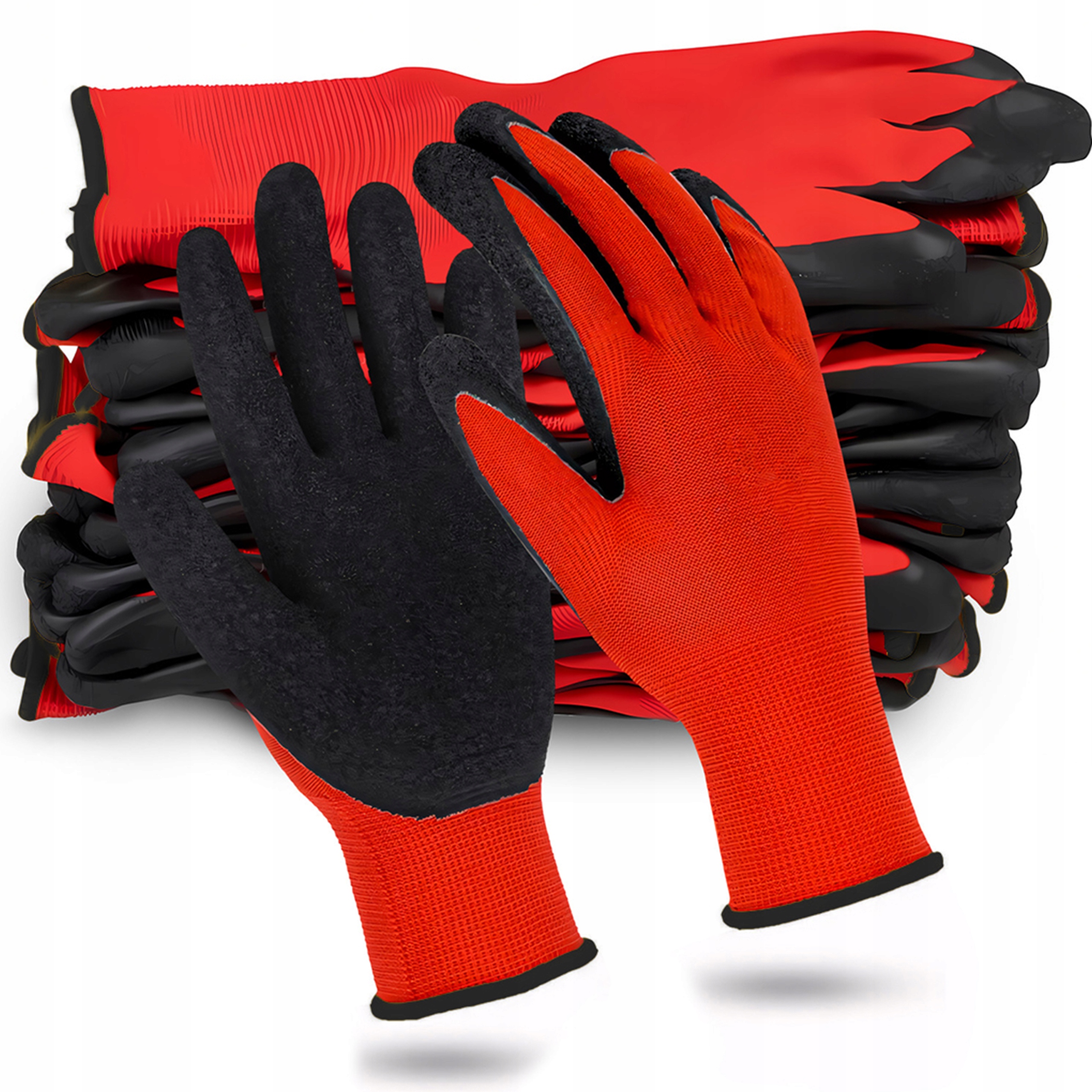 10X RĘKAWICE RĘKAWICZKI OCHRONNE PAR ROBOCZE PIANKA WODOODPORNE ROZMIAR 10