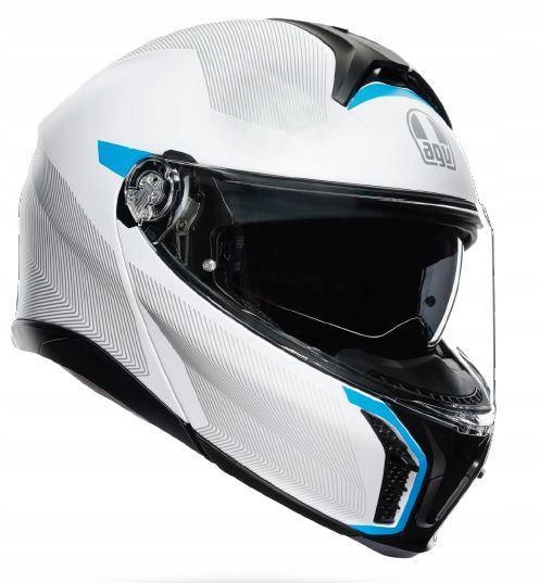 Čeľusťová prilba Agv Tourmodular Frequency Bielo/Modrá XL