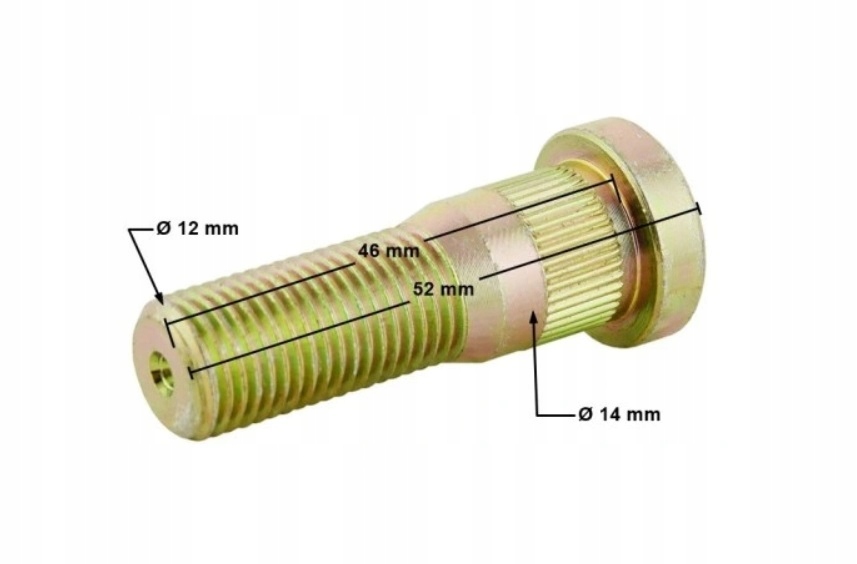 SZPILKA ŚRUBA KOŁA TYŁ TOYOTA 5,6,7 1500kg Numer katalogowy części 90114-12012