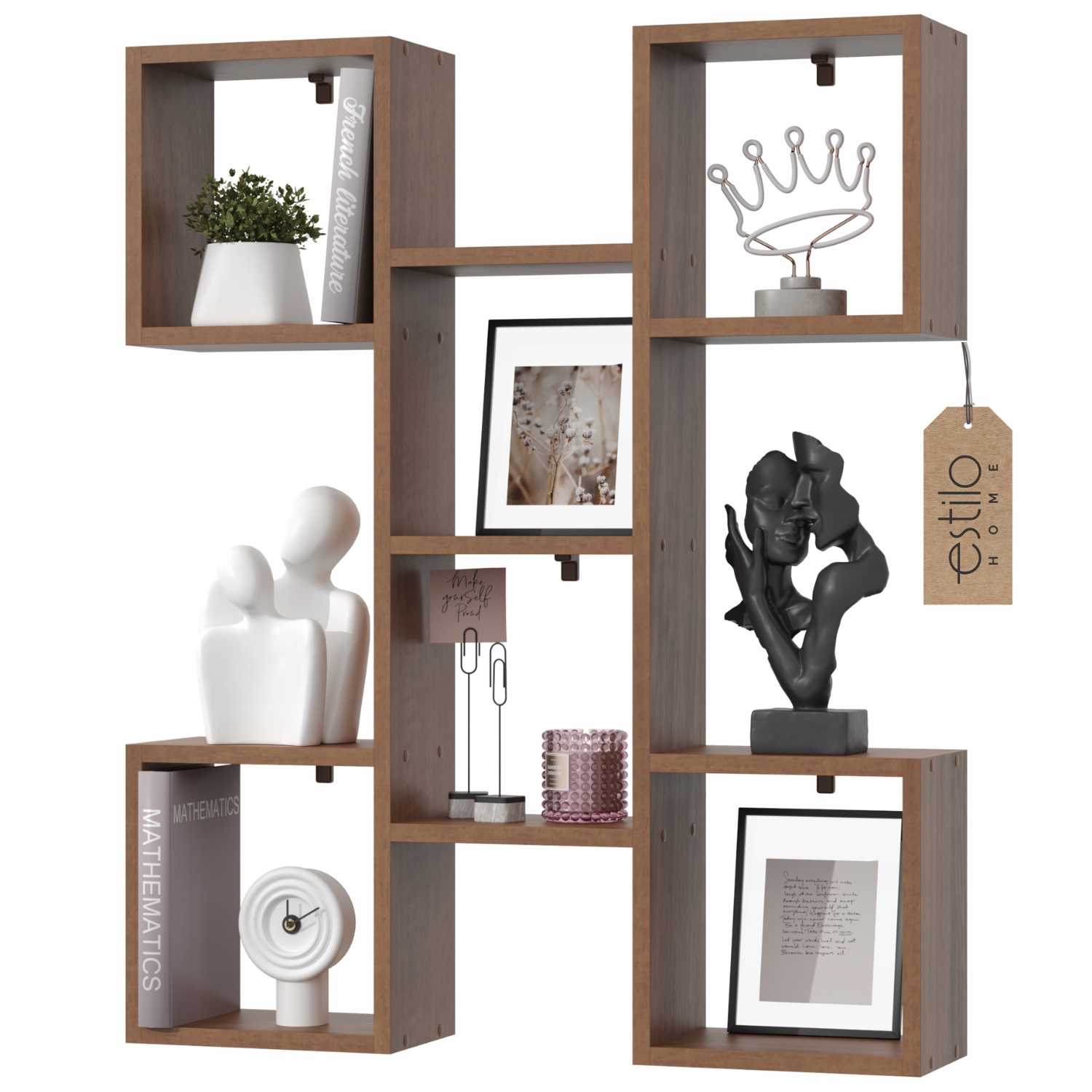 Závěsná police na zeď Regál Knihovna do obývacího pokoje Pokoj nad psací stůl 82 cm