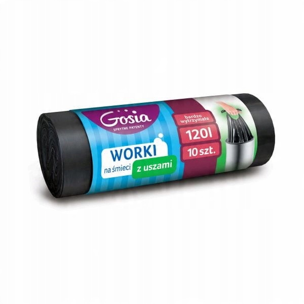 

Gosia Worki na śmieci Ldpe z uszami czarne 120l