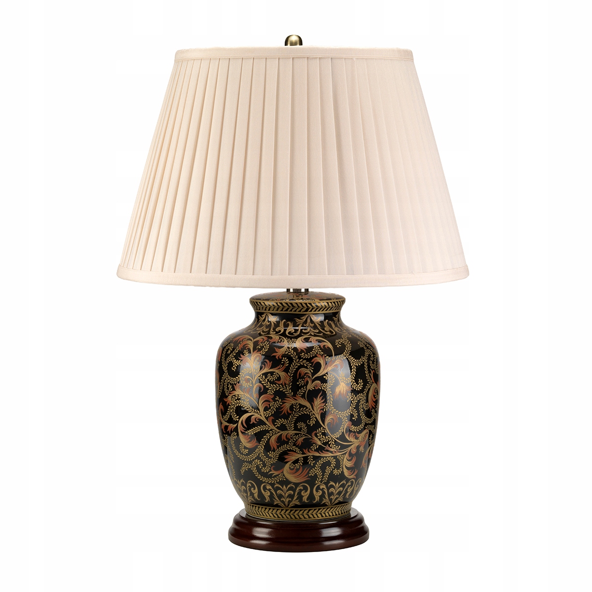 Porcelánová stolová lampa elegantná čierna zlatá 59 cm klasická Elstead