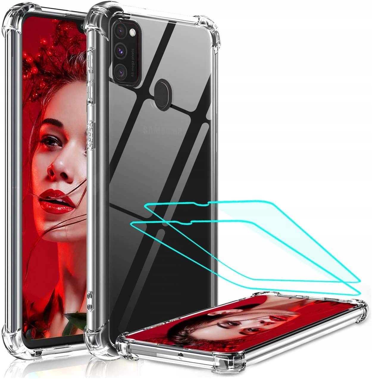 

Etui Pancerne Plecki Do Samsung Galaxy M21 +szkło
