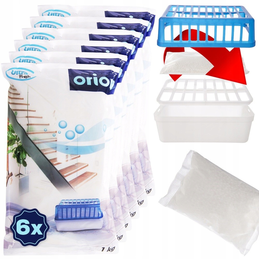 6x Náplň do Pohlcovače Vlhkosti náhradní výměnná sušička Granule 1KG