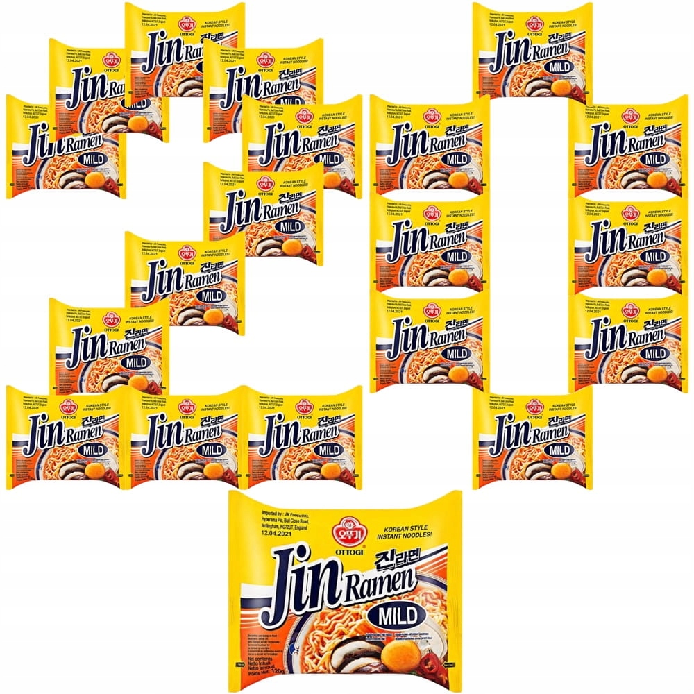 20x Koreańska Zupka Błyskawiczna Instant Jin Ramen MILD Łagodna 120g Ottogi