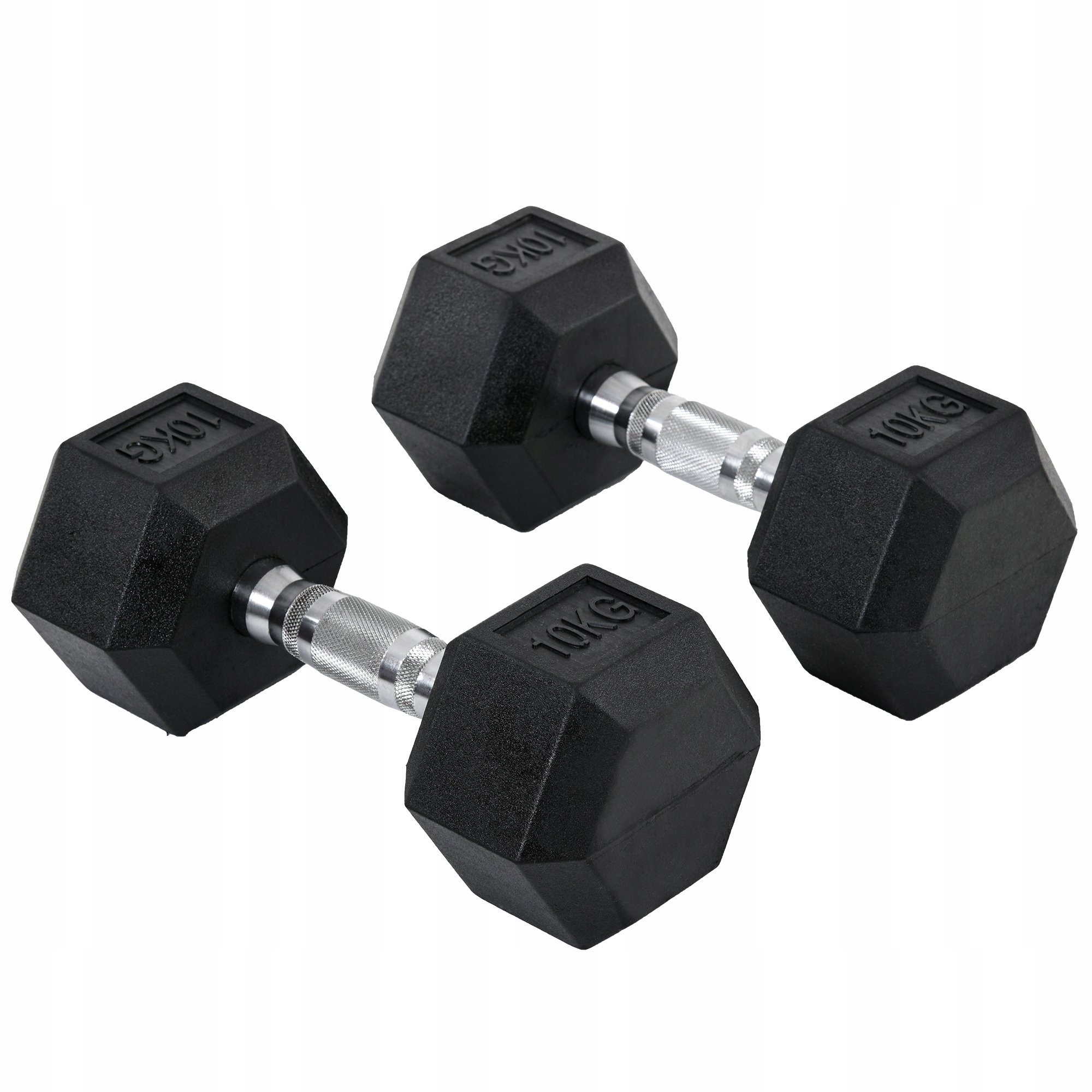 Hantle powlekane/gumowane stałe Homcom 2x 10 kg