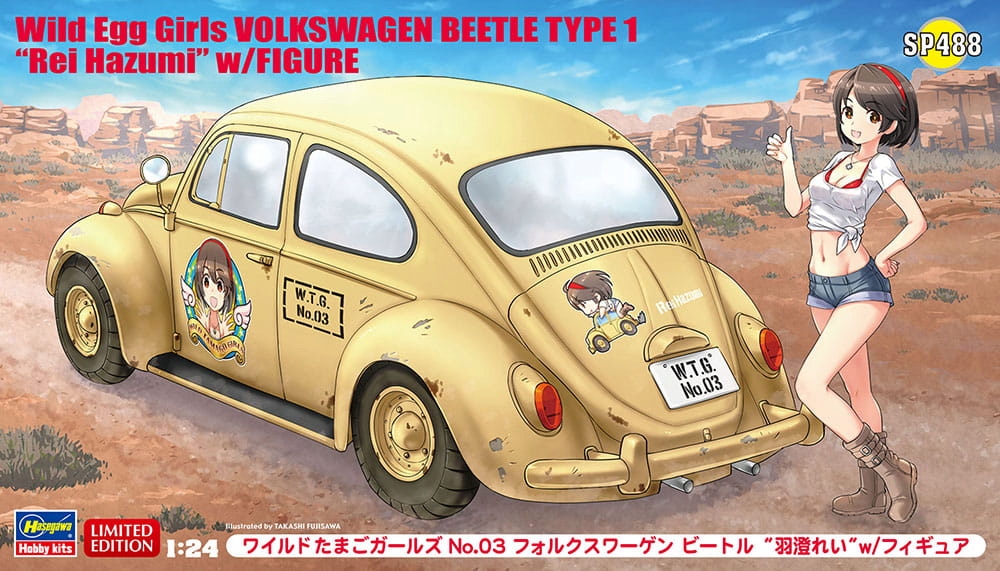 Wild Egg Girls No.03 Volkswagen Beetle Type 1 Rei Hazumi w/Obrázek 1:24