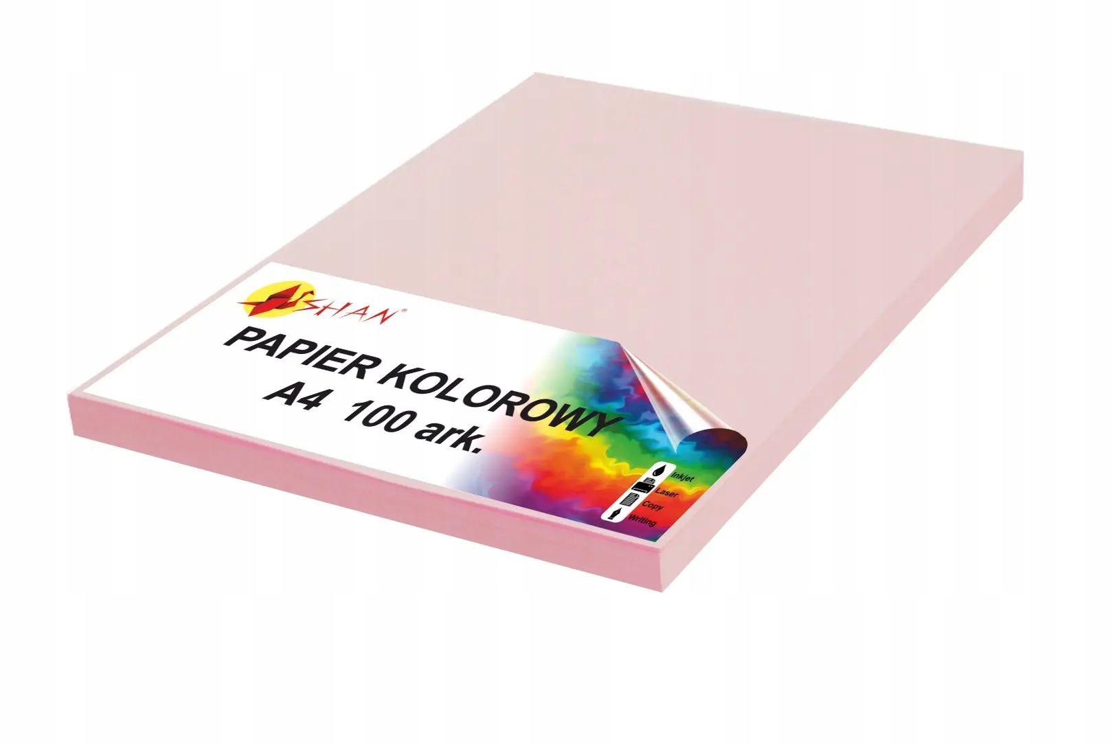 

Papier kolorowy A4 80g różowy jogurtowy 100 ark