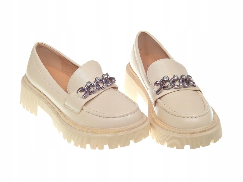 Lekkie mokasyny półbuty na platformie r.41 Długość wkładki 26.5 cm