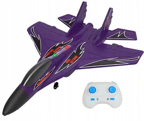 Dálkově Ovládané Letadlo Létající Rc Tryskáč Led Diody Fialová