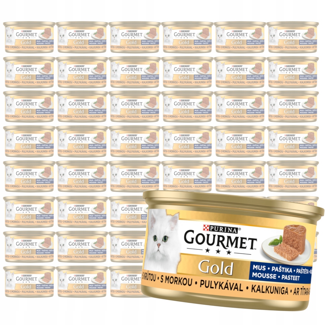 Levně Purina Gourmet Gold 48x85g Mokré Krmivo Pro Kočky Pěna s krůtím masem