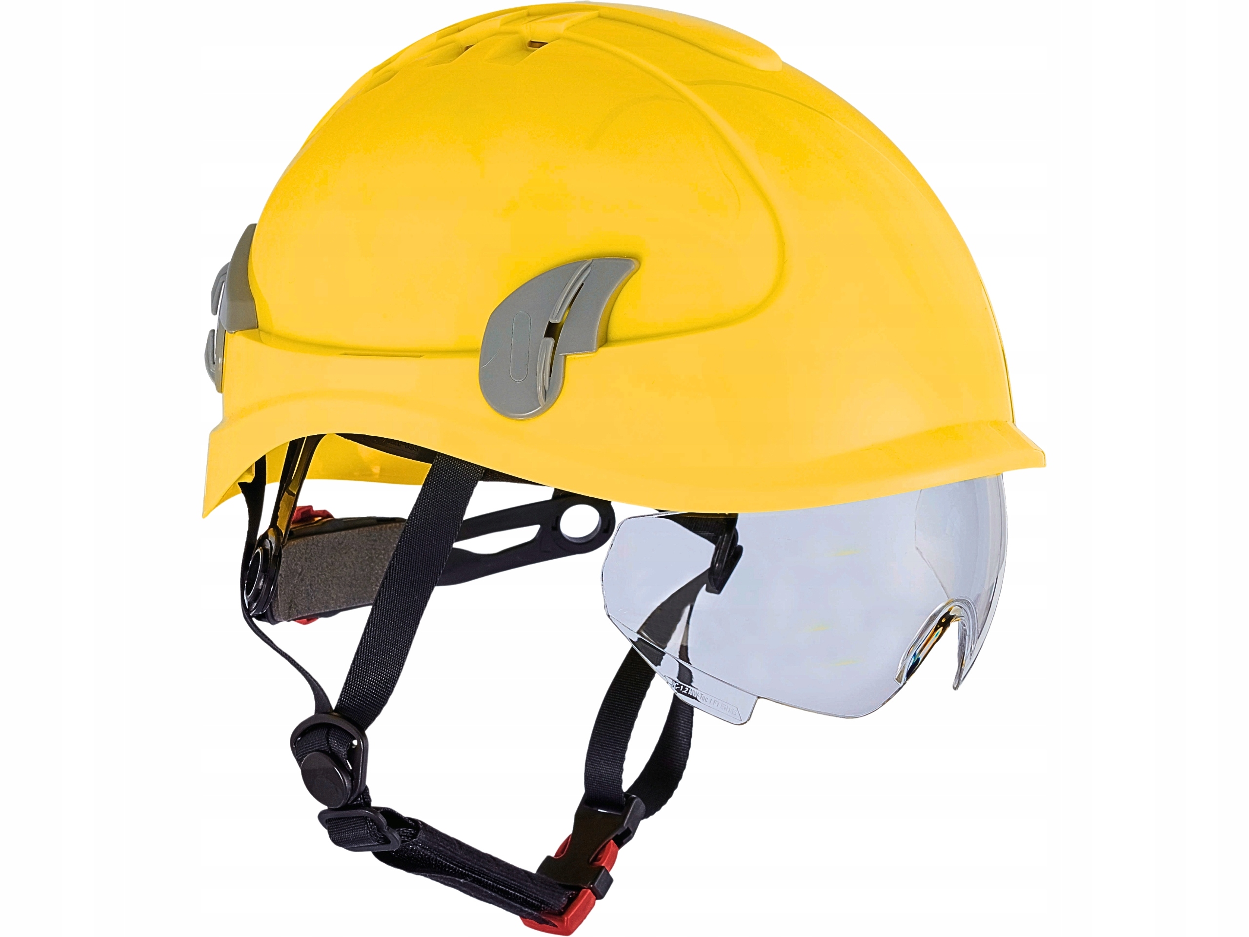 Hełm roboczy WENTYLOWANY kask BUDOWLANY z OKULARAMI 4-punktowy WYSOKOŚCIOWY EAN (GTIN) 0885743429956