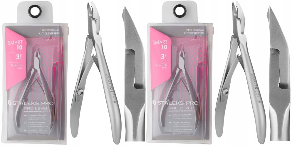 2 kusy Profesionální kleště na kůži 10 3 mm Staleks Vysoká tvrdost oceli