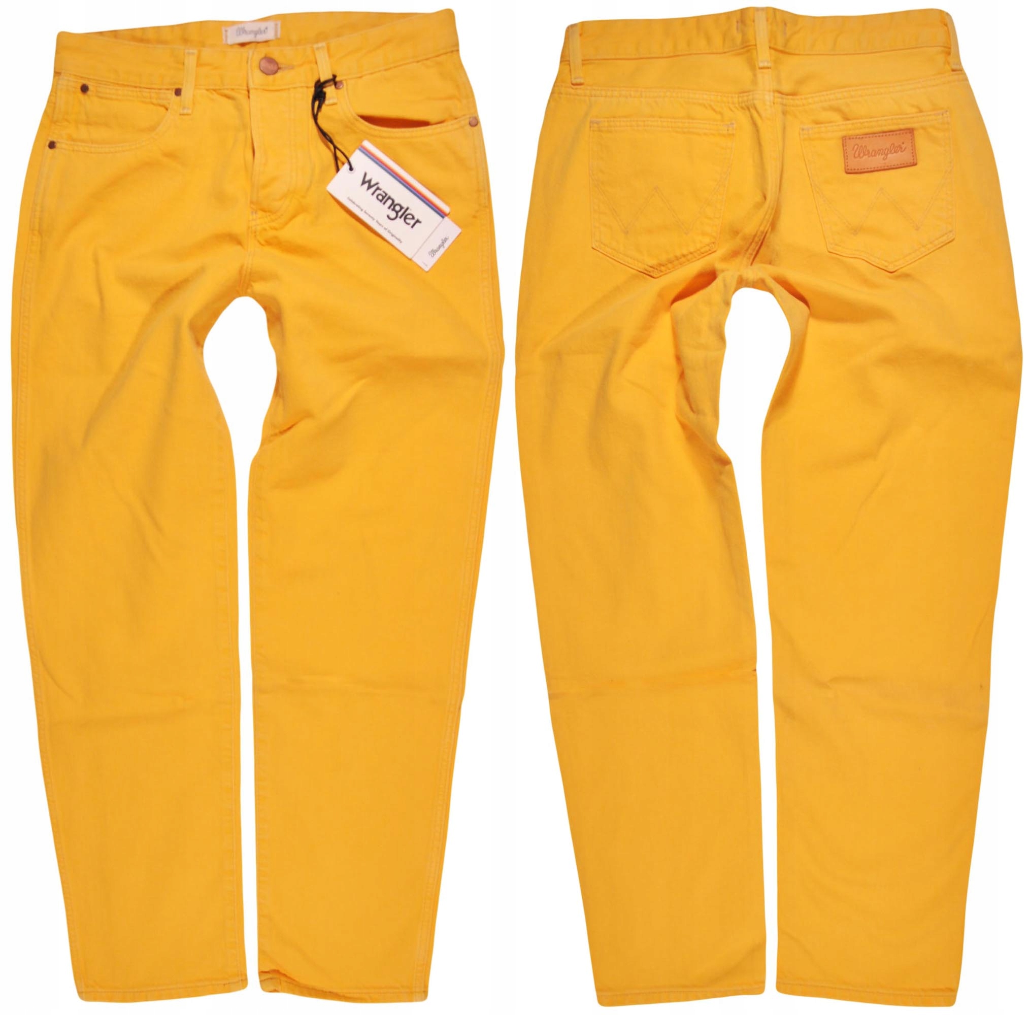 Wrangler žluté kalhoty Cropped Straight W25