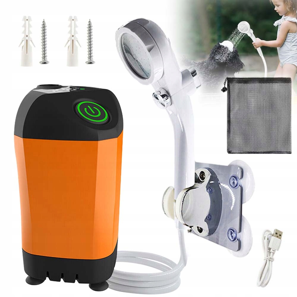 Přenosná Turistická Sprcha S Led Displejem Teploty 3 Režimy