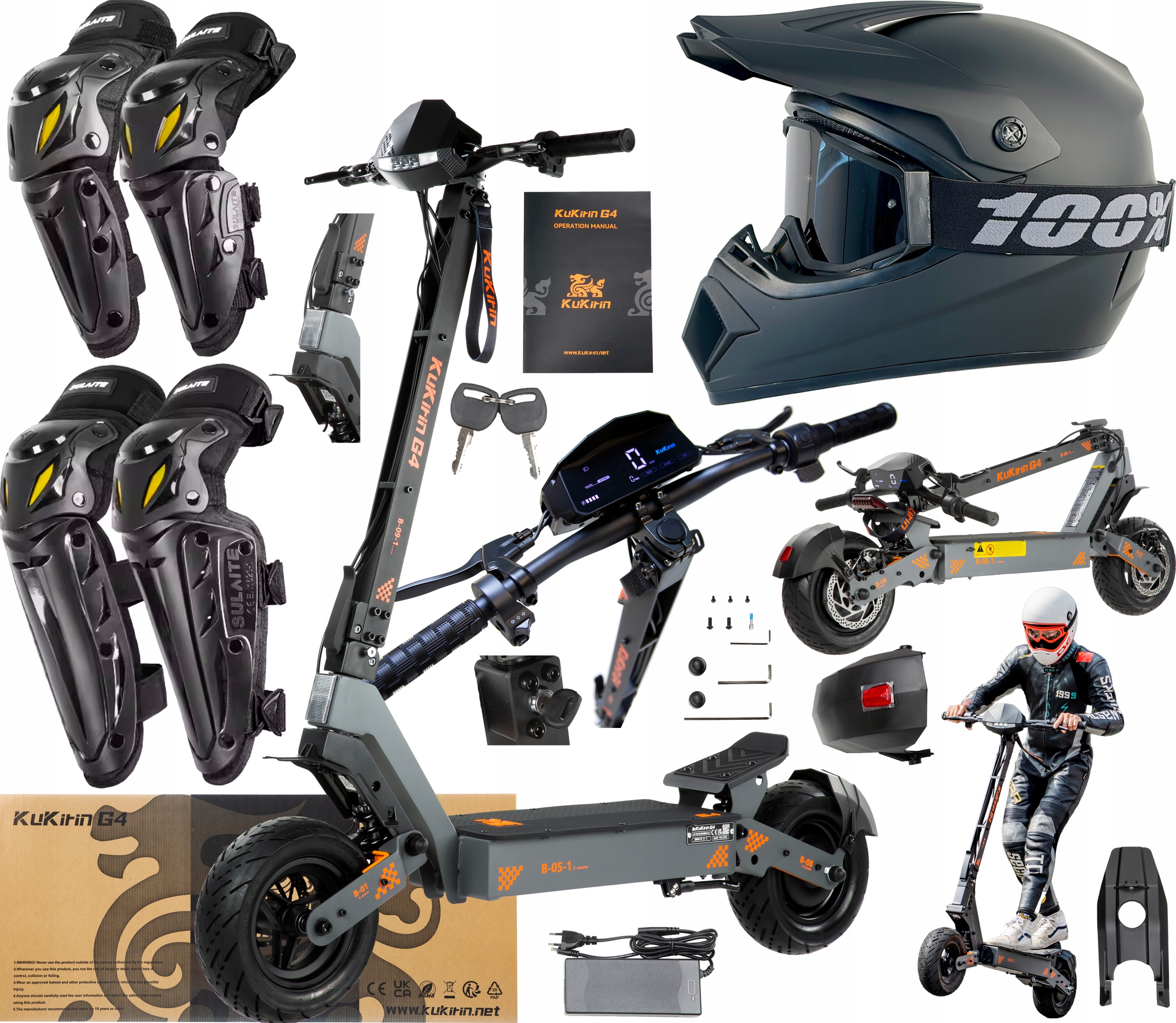 2026 Kukirin G4 Pojazdy elektryczne 2000W 70KM/H 60V 20AH 75KM 11" +Prezent