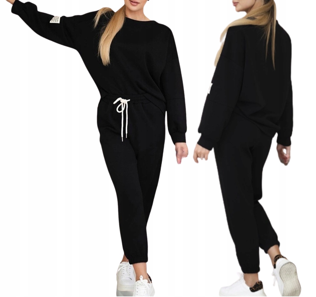 Módní Tepláková Souprava Mikina Kalhoty Butter Black