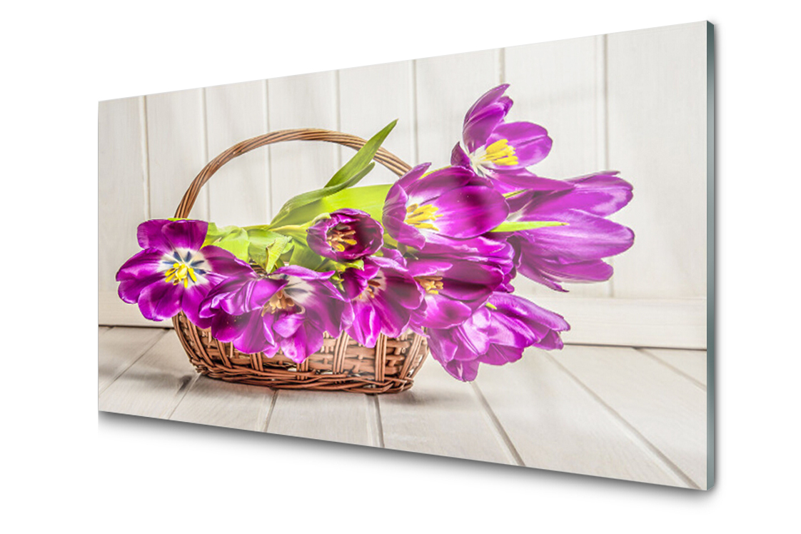 

Panel szklany Płytka Kwiaty w Koszyku 100x50