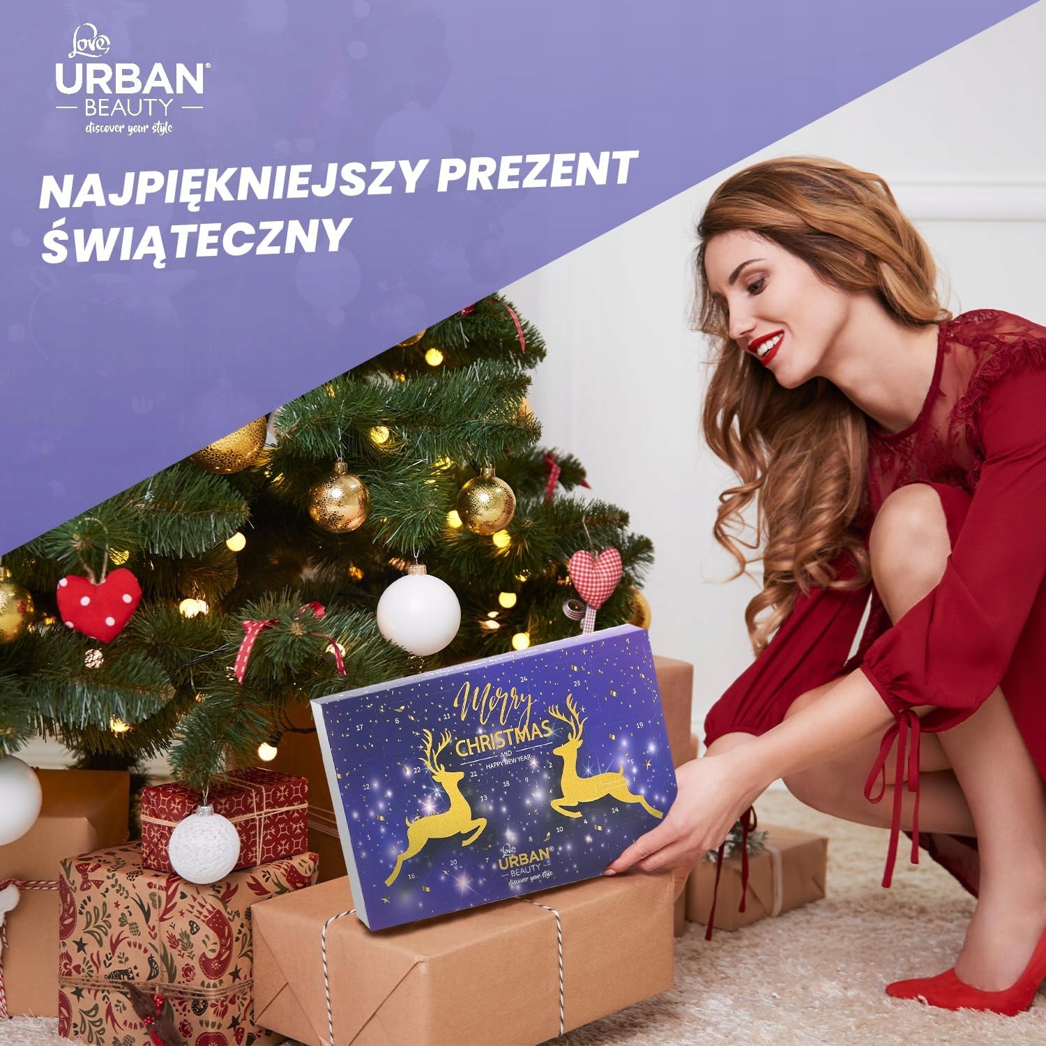 Адвент-календарь Love Urban Beauty, 24 средства для макияжа: палетки теней, помады, блески — фото 8