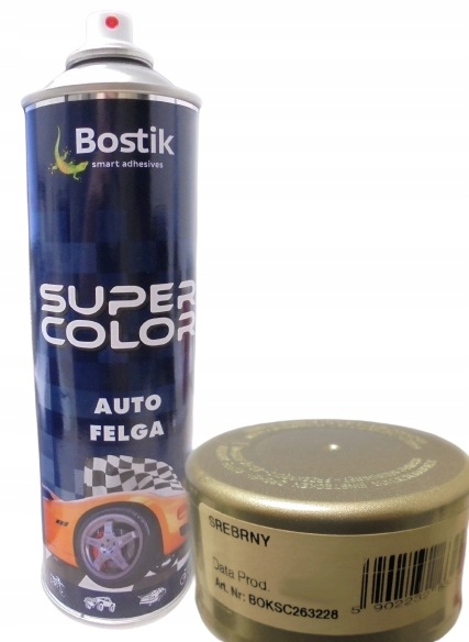 Farba W Sprayu Lakier Akrylowy Auto Felga Srebrny 500ML