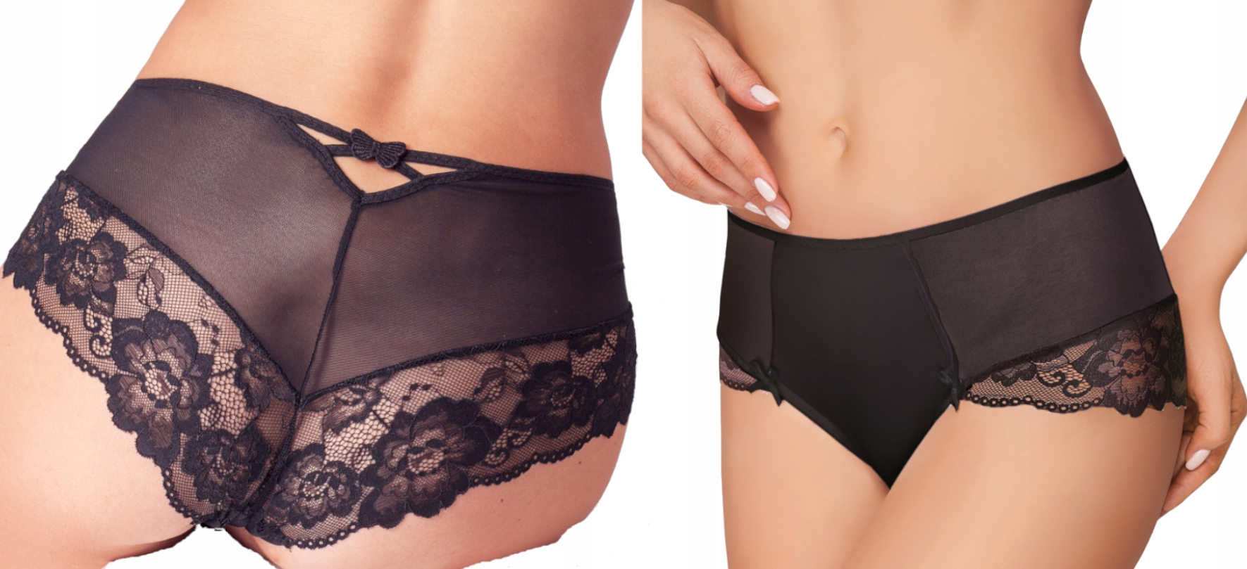 

Zmysłowe Czarne Damskie Majtki Figi Koronka M 38