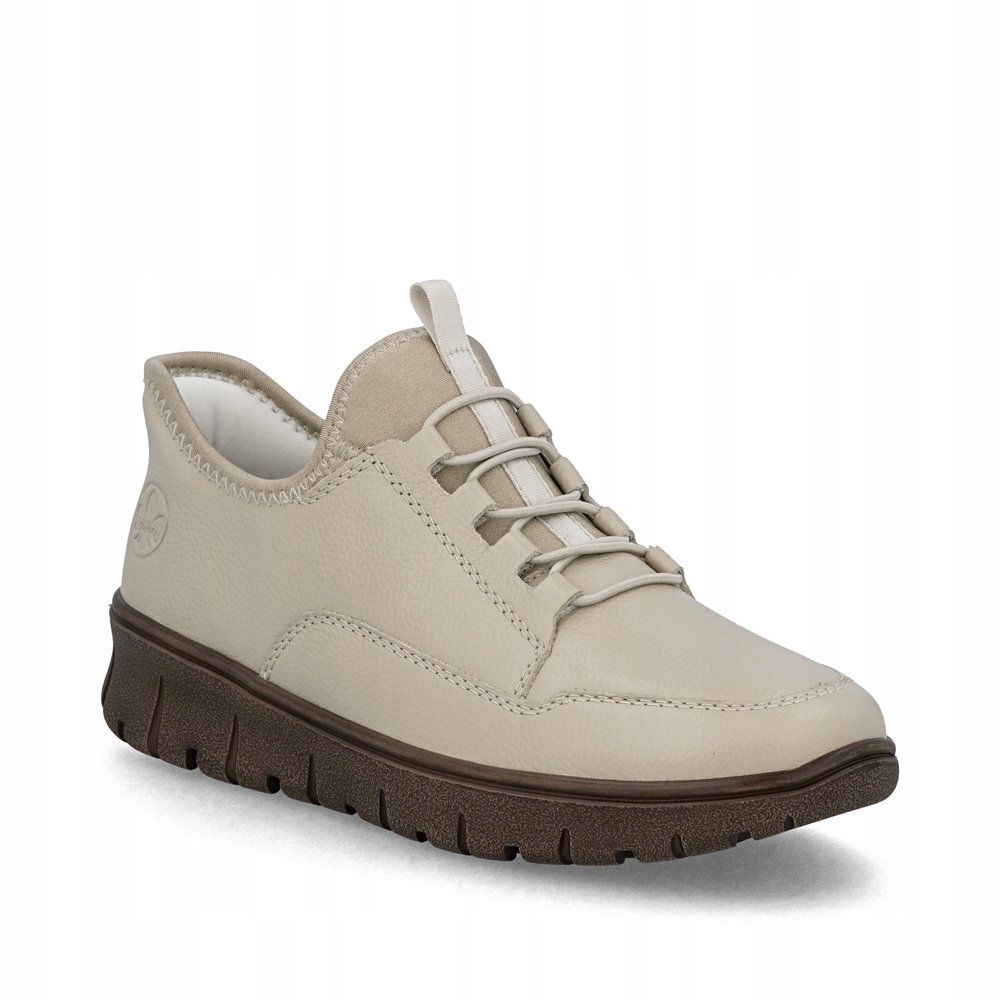 półbuty sportowe wsuwane Bez Schylania skórzane sneakersy Rieker N1357-60