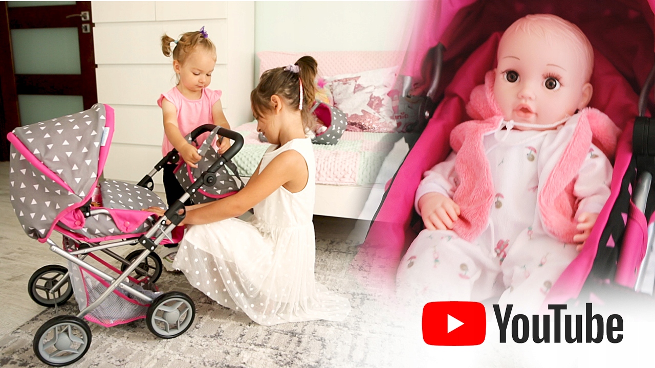 WÓZEK DLA LALEK GŁĘBOKI SPACERÓWKA GONDOLA 3w1 KINDERPLAY TORBA POŚCIEL Materiał metal plastik tkanina