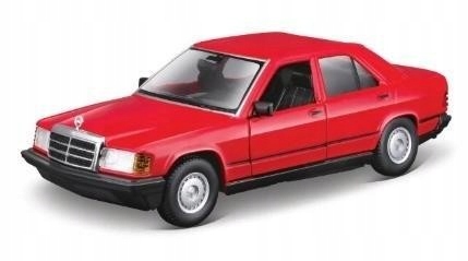 1987 Mercedes-Benz 190E Červená 1:24 Bburago