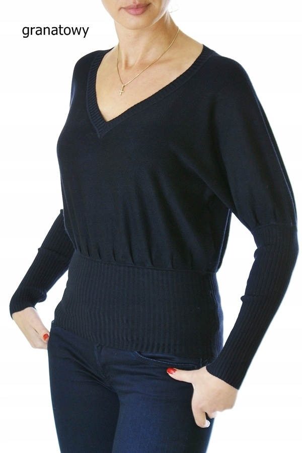 Oryginalna bluzka sweter rękaw nietoperz 1099# Marka inna