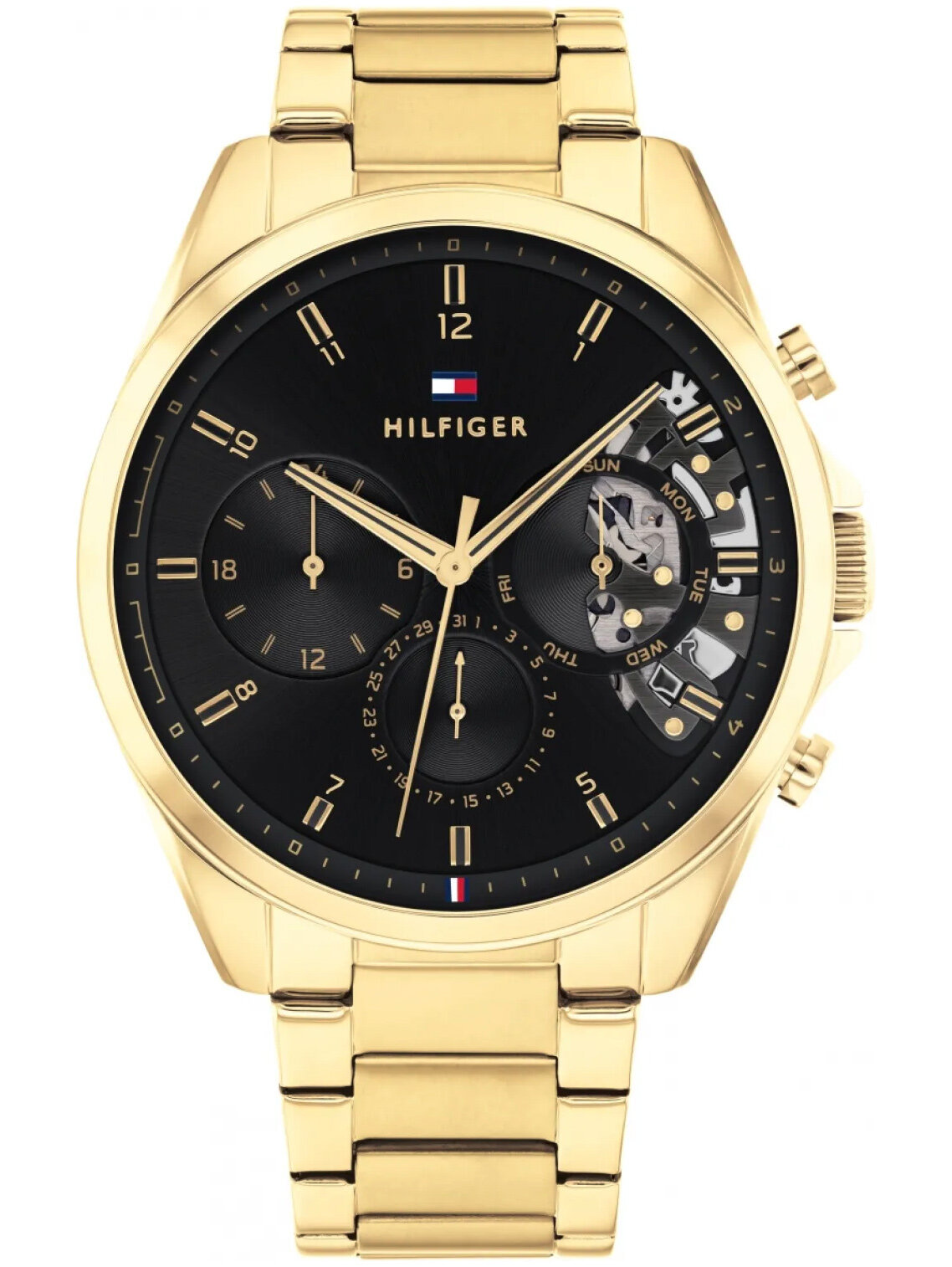 Zegarek Męski Tommy Hilfiger 1710447 Złoty 50M Box Dla Chłopaka
