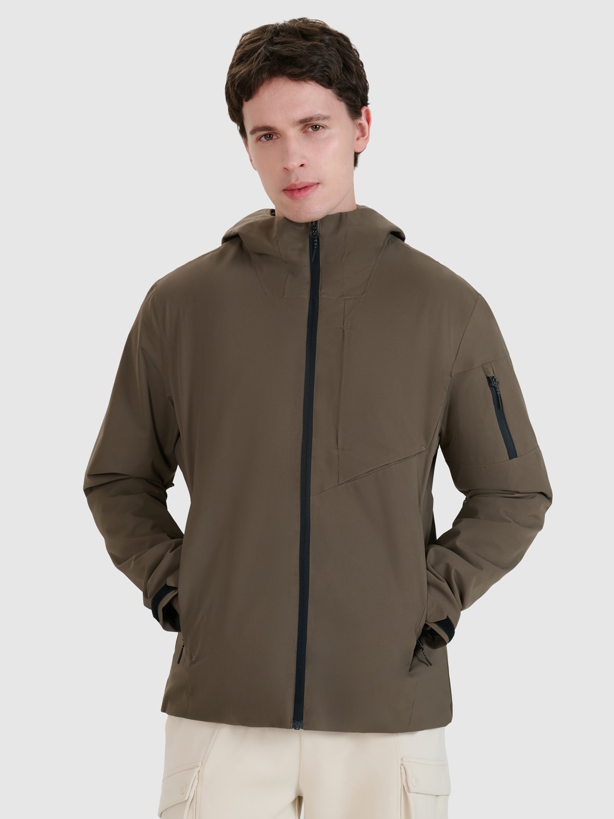 Pánská Přechodová Bunda 4F S Kapucí Teplá Membrána 8000 TTJAM705 M