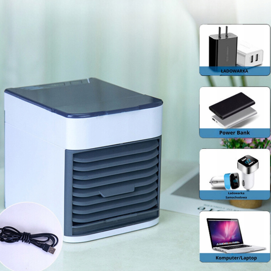 PRZENOŚNY KLIMATYZER USB NA WODĘ i LÓD 3W1 KLIMATOR DO DOMU WENTYLATOR Kod producenta INNN