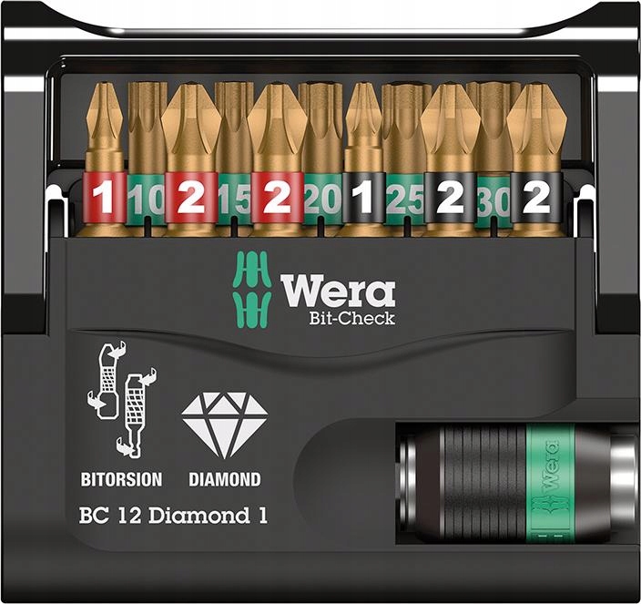 

Zestaw bitów uchwyt Bit-Check 12 Diamond 1 Wera