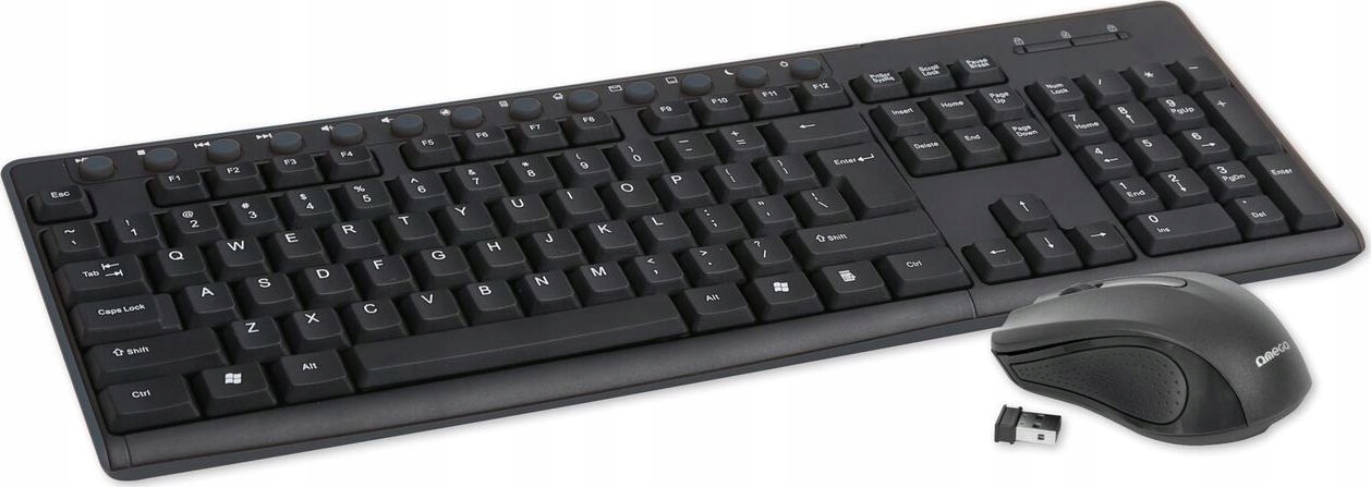 

Zestaw Bezprzewodowa Klawiatura Mysz 1200DPI Omega