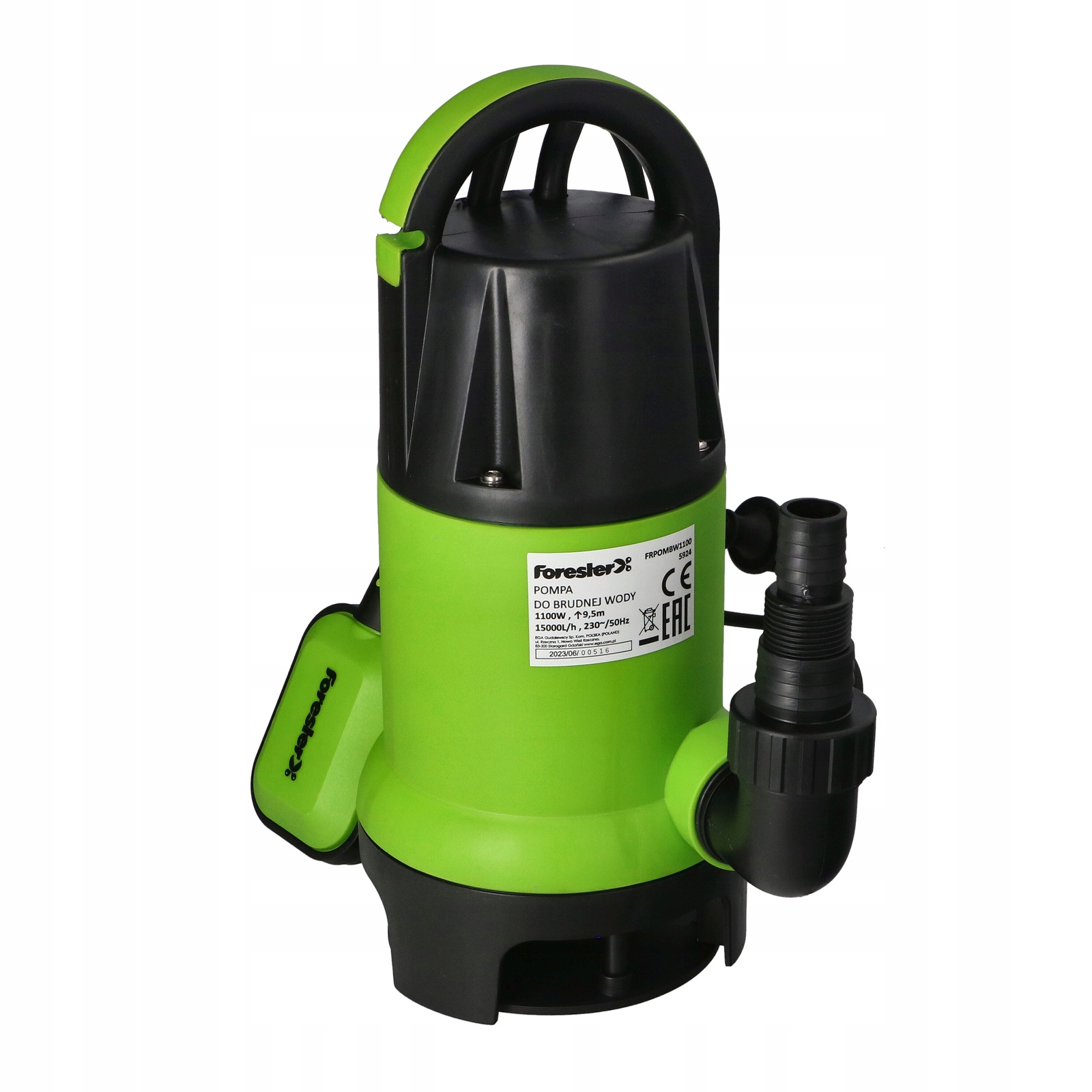 Forester čerpadlo na špinavú vodu 1100 W, max. 15000 l/h, max. výtlačná výška