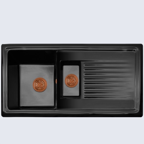 Zlew Reginox Classic 15 Czarny/miedź ceramika