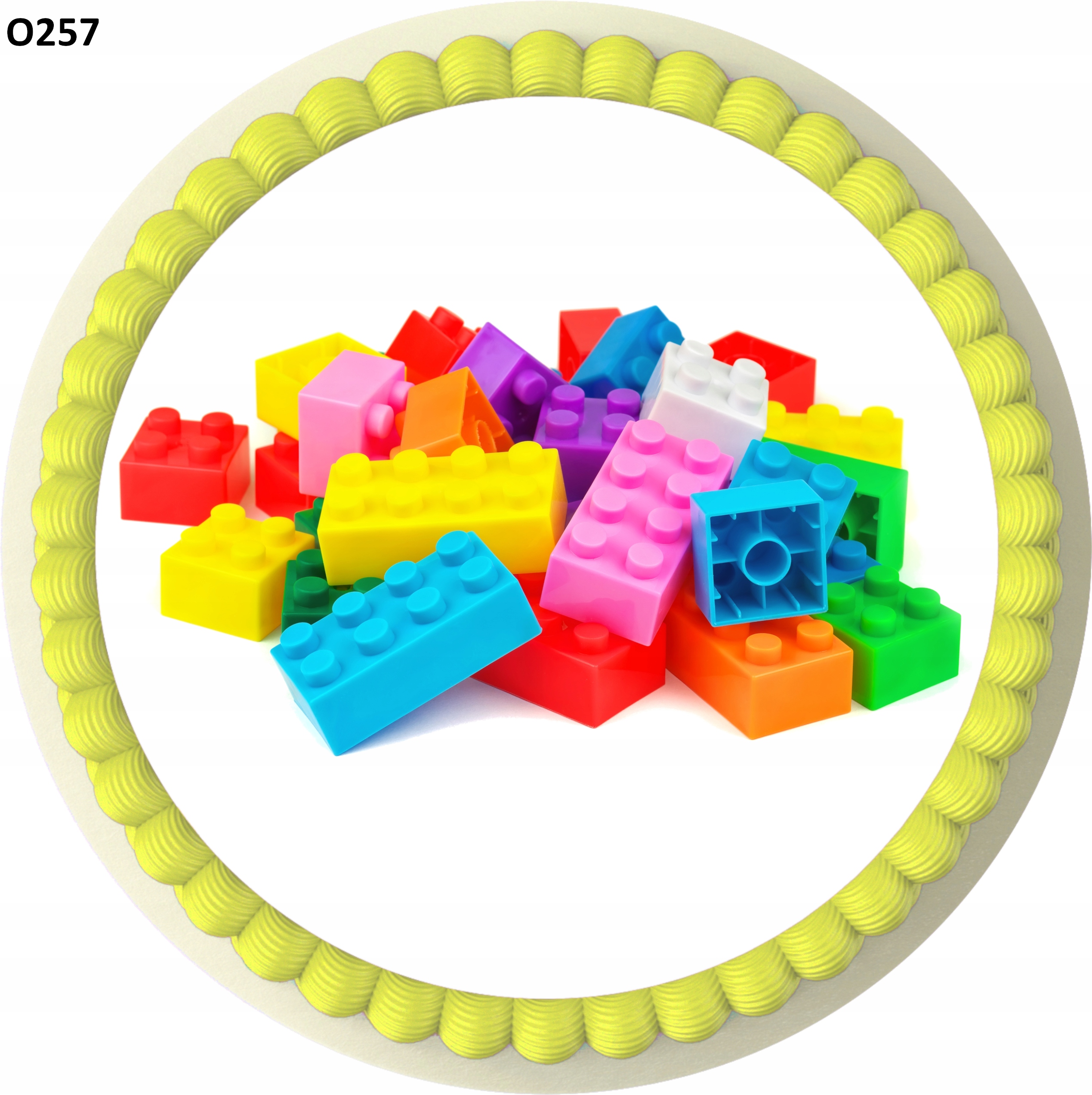OPŁATEK OBRAZEK NA TORT KOLOROWE KLOCKI LEGO Marka inna