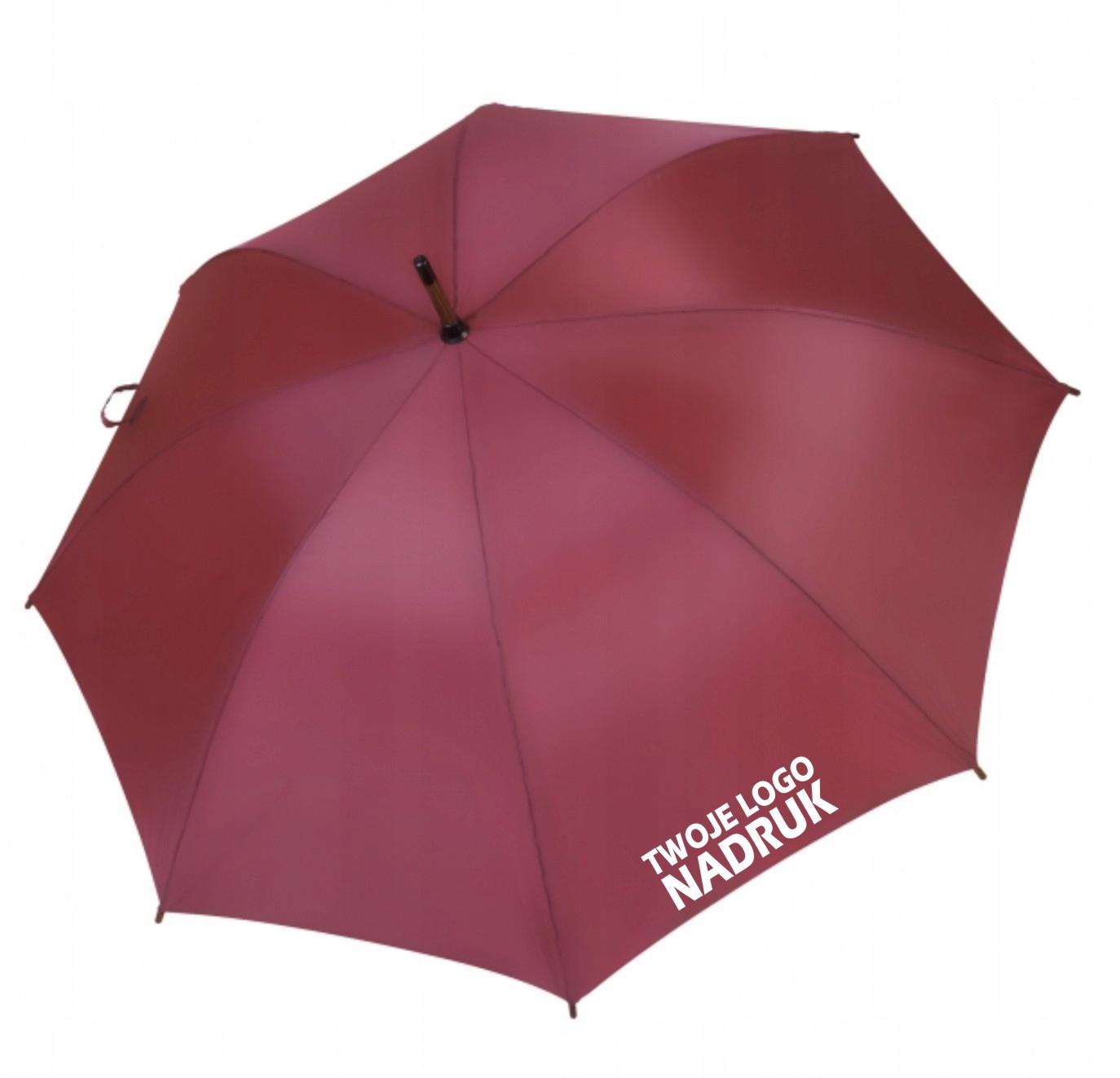 PARASOL DREWNIANA RĄCZKA Z NADRUKIEM, LOGO - 10 SZTUK
