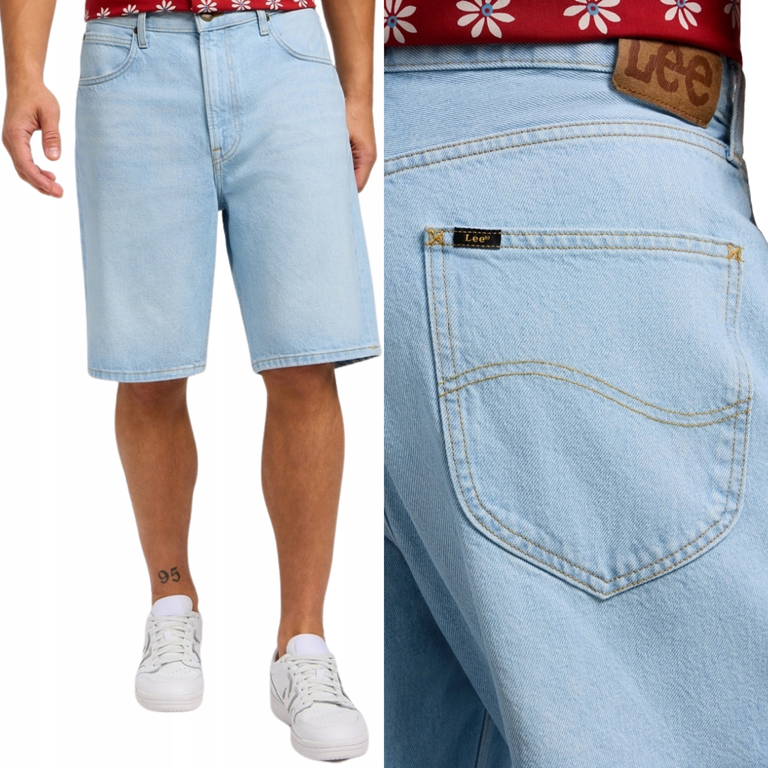 Lee kraťasy Regular modré džíny Asher Short W36