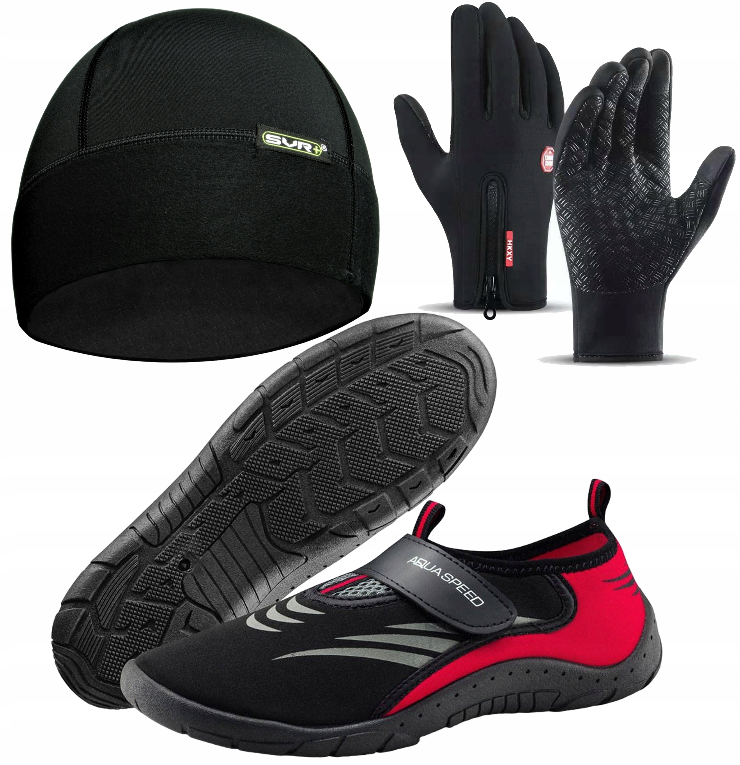 Sada: Neoprenové Boty Čepice Rukavice Na Moření Vody Plavání 43