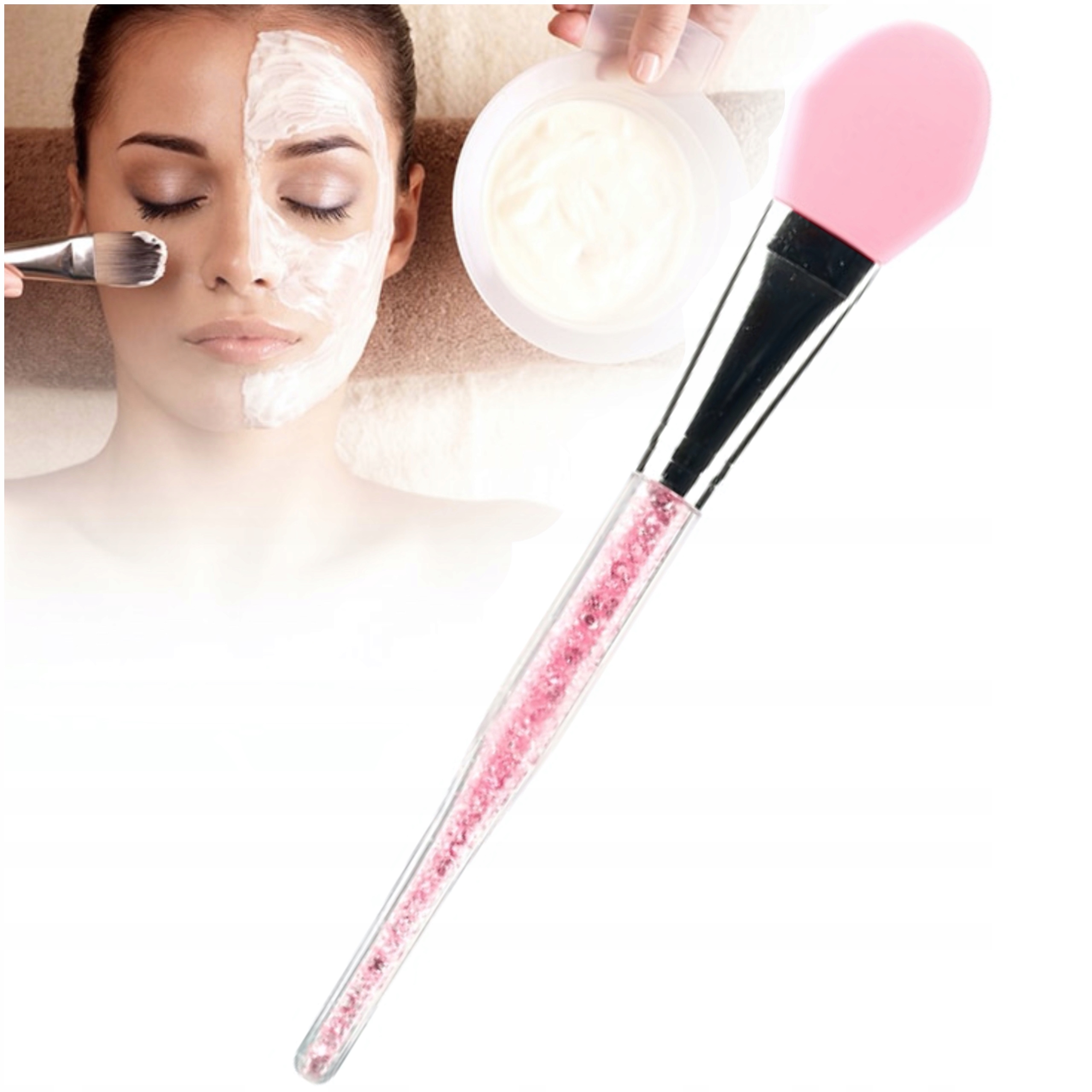 

Pędzel do nakładania maseczki silikonowy kryształy