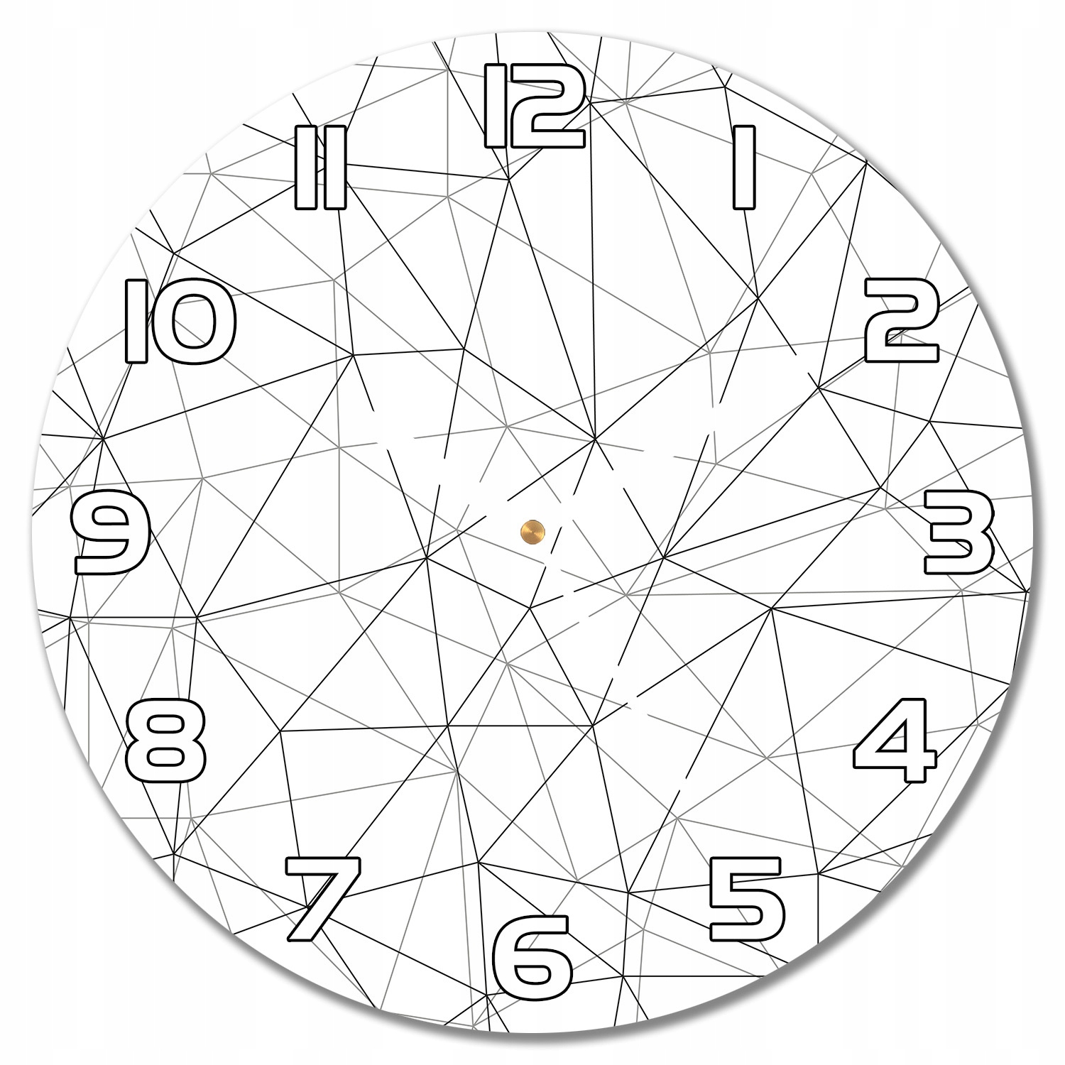 

Ładny zegar szklany Geometryczne linie f30 cm