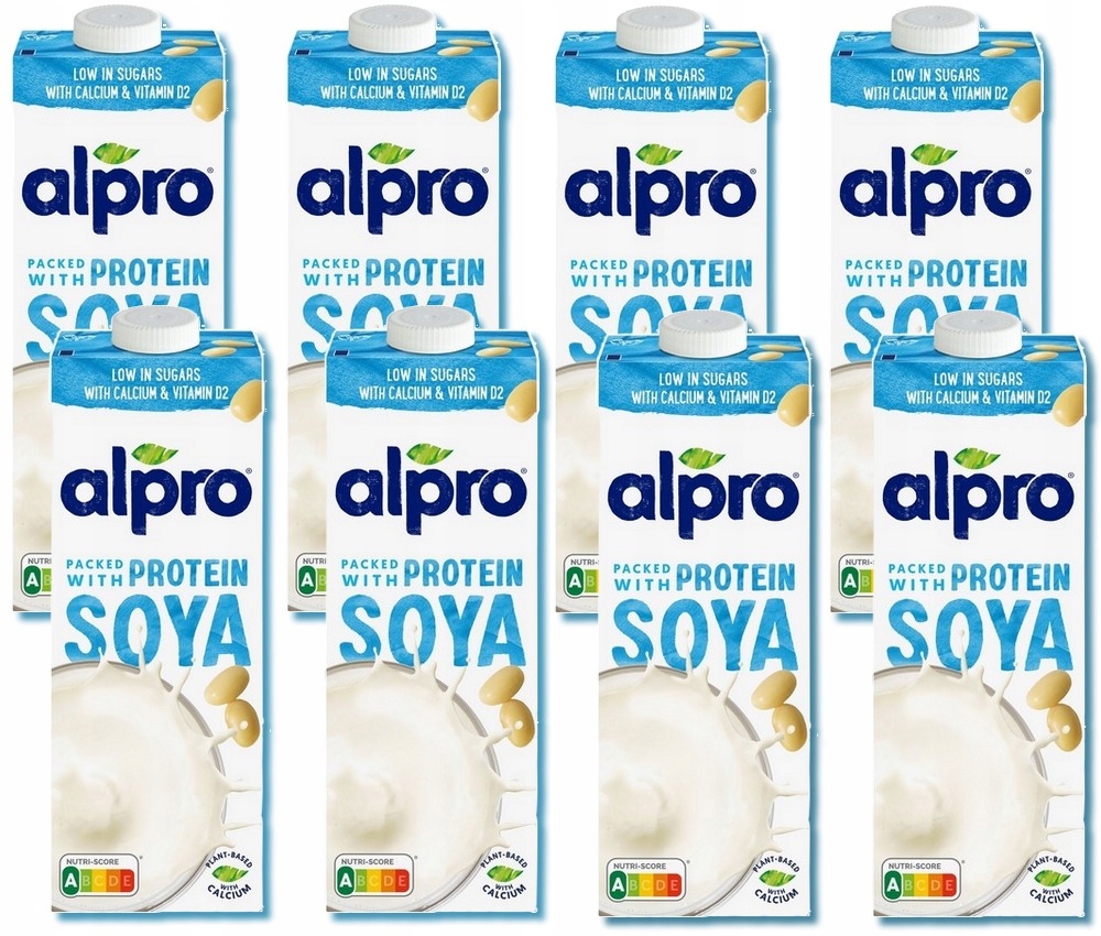 Levně Alpro Protein Sójový Rostlinný Nápoj S Vápníkem A Vitamíny Přírodní 8x 1L