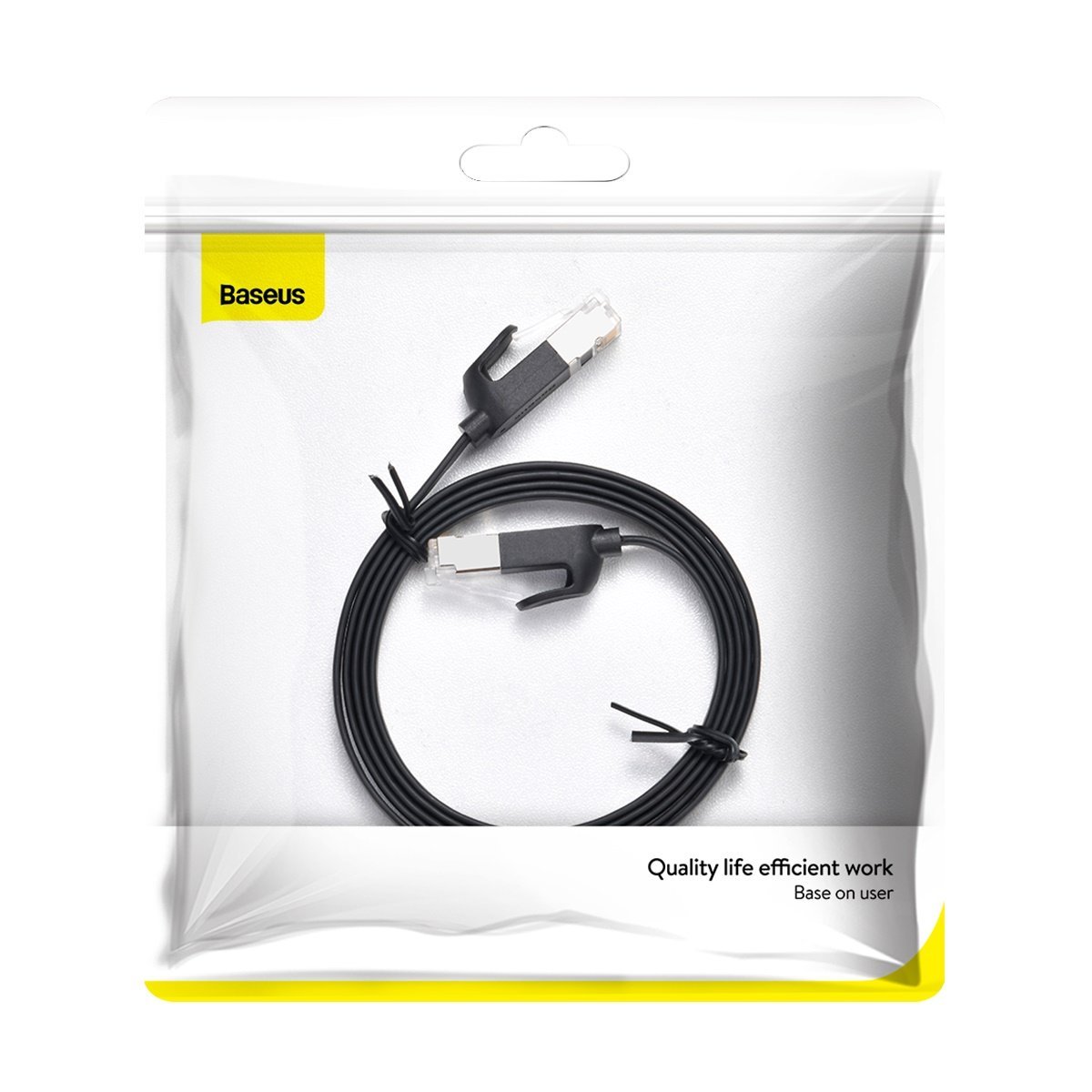 BASEUS KABEL SIECIOWY PRZEWÓD INTERNETOWY LAN ETHERNET RJ45 GIGABIT CAT6 1M Konstrukcja U/UTP