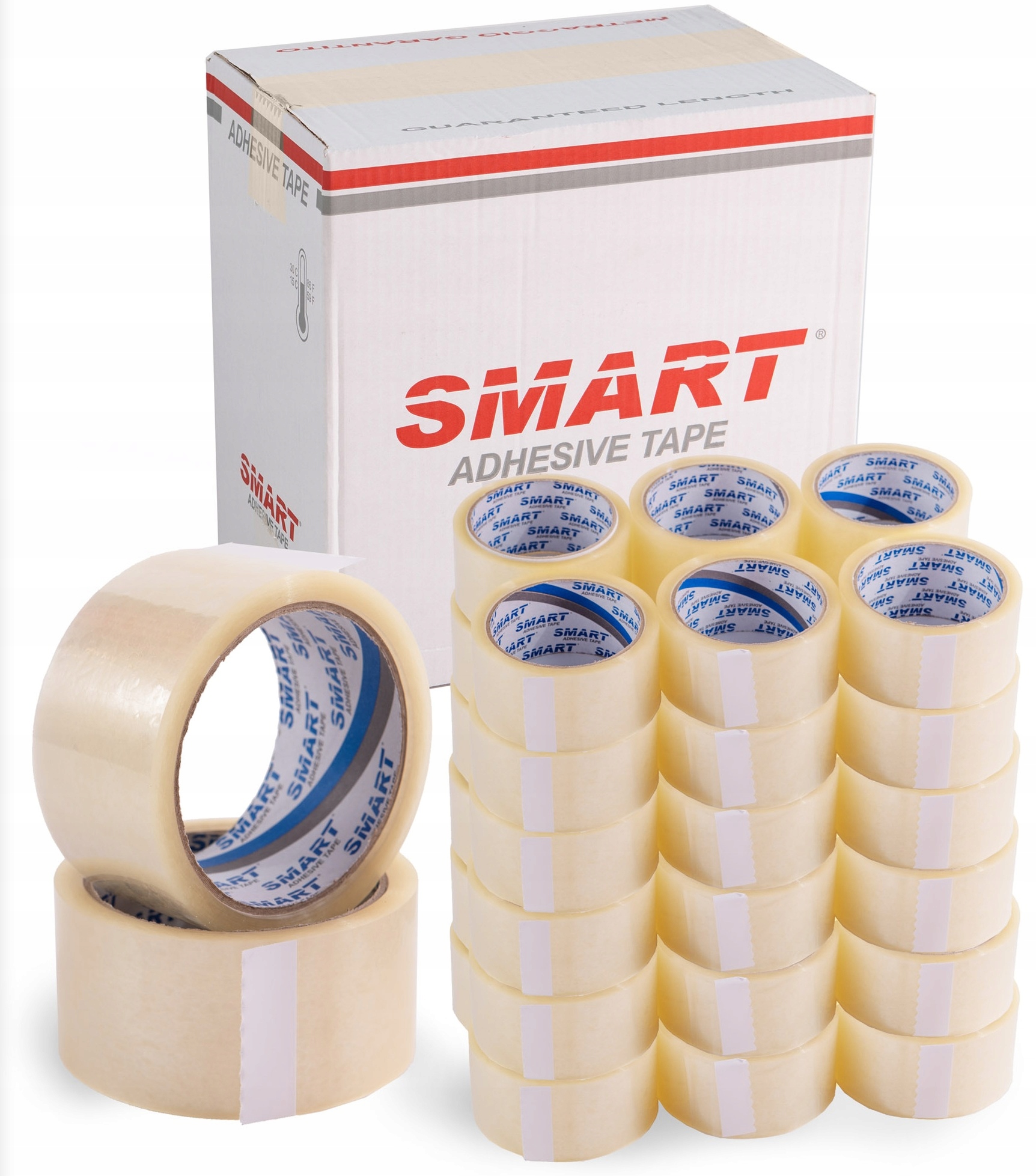 Taśma Klejąca Smart 48x90m transparent przezroczysta 48/100y 36szt bezbarwn