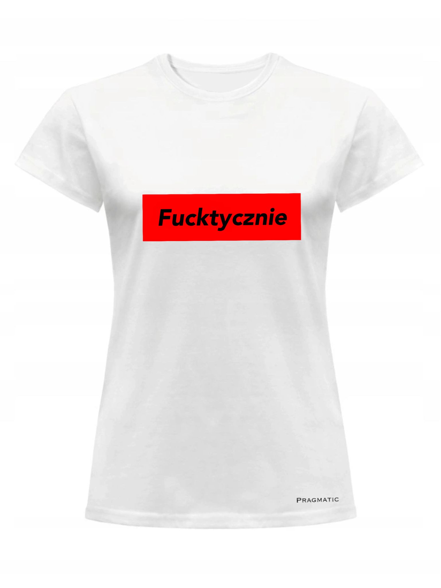

Koszulka Damska Biała T-shirt Fucktycznie XL