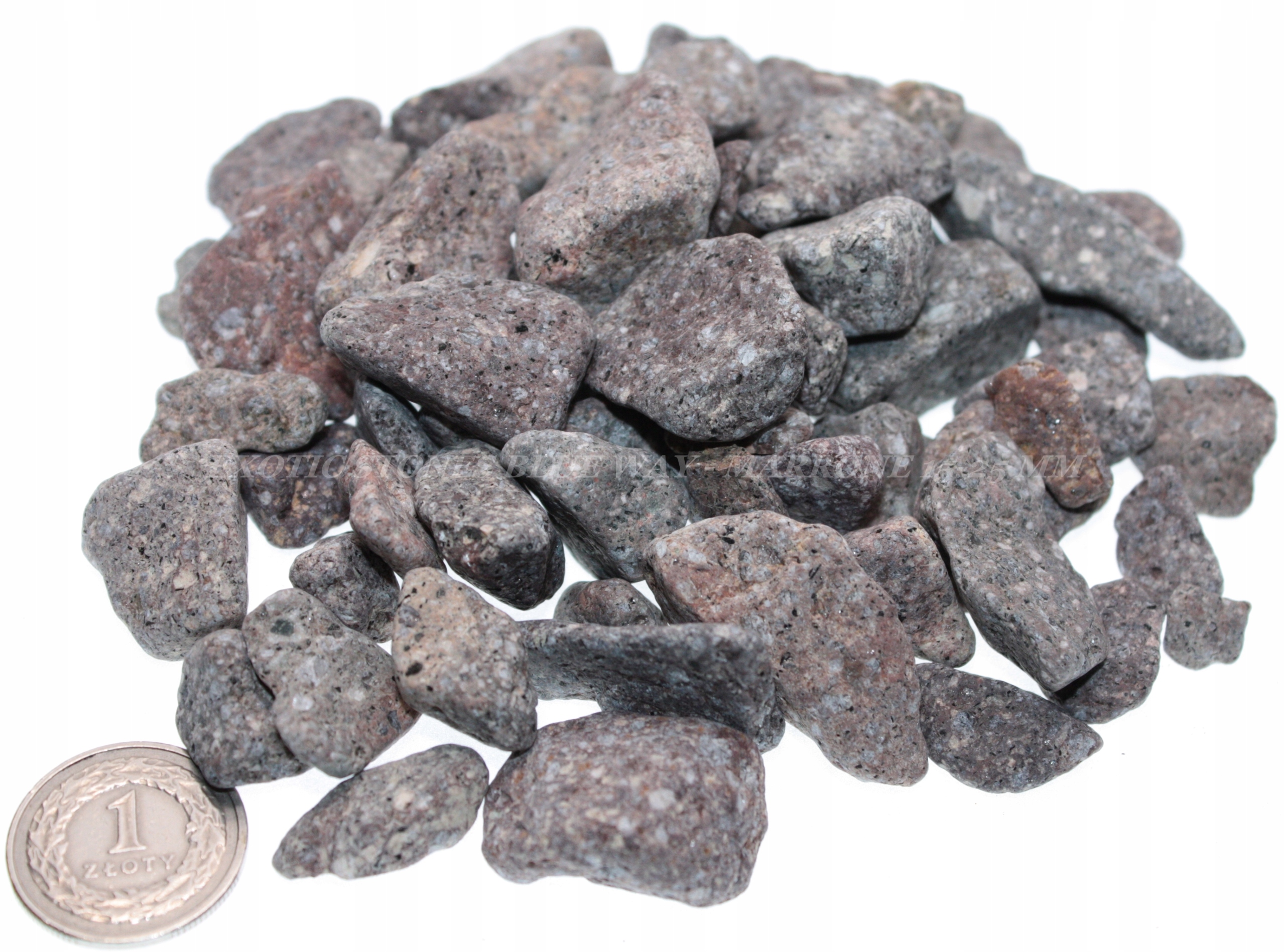 Matné tmavě hnědé kameny oblázky lava pro zahradu natural 24 kg 1-3 cm