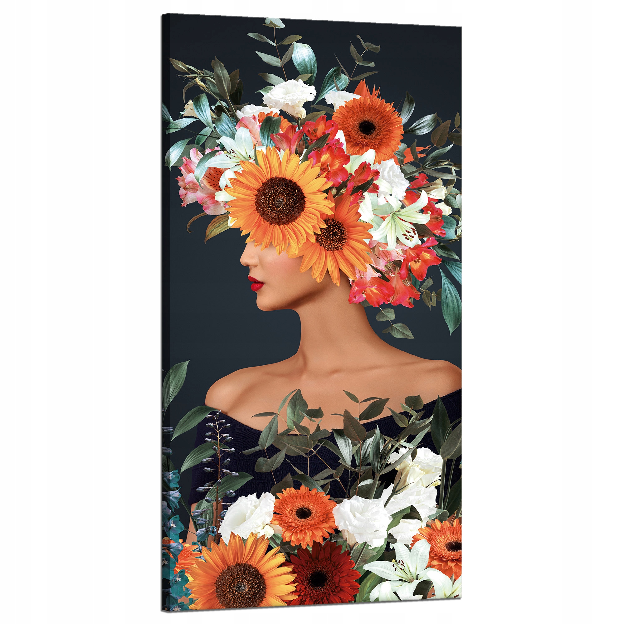 Obraz na plátně Žena Květiny Umění Příroda 60x120 cm Ideální jako dárek